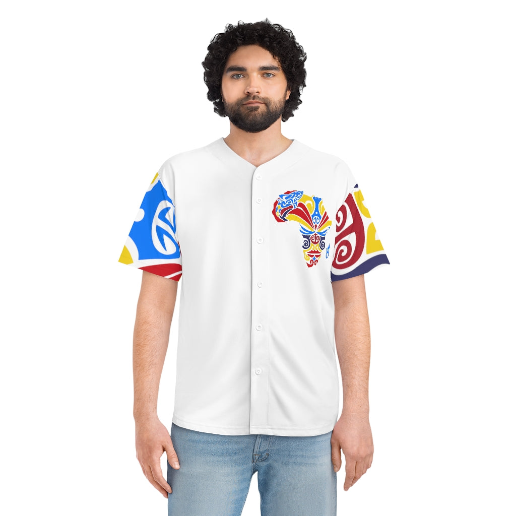 Printify Men's Baseball Jersey (aop) S / White