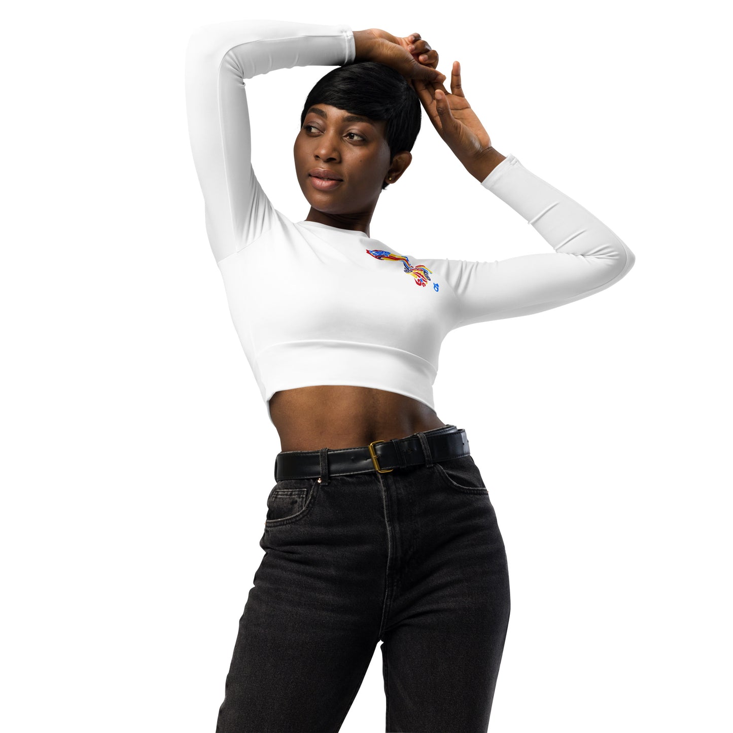 Recycled Long-Sleeve Crop Top - Banamerica Collection