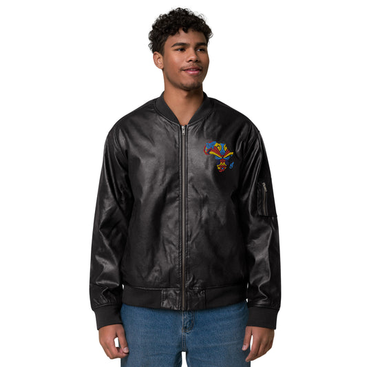 Leather Bomber Jacket - Banamerica Collection